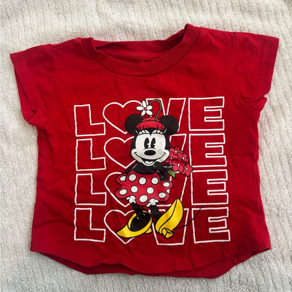 Disney Red Minnie Mouse Love T-Shirt